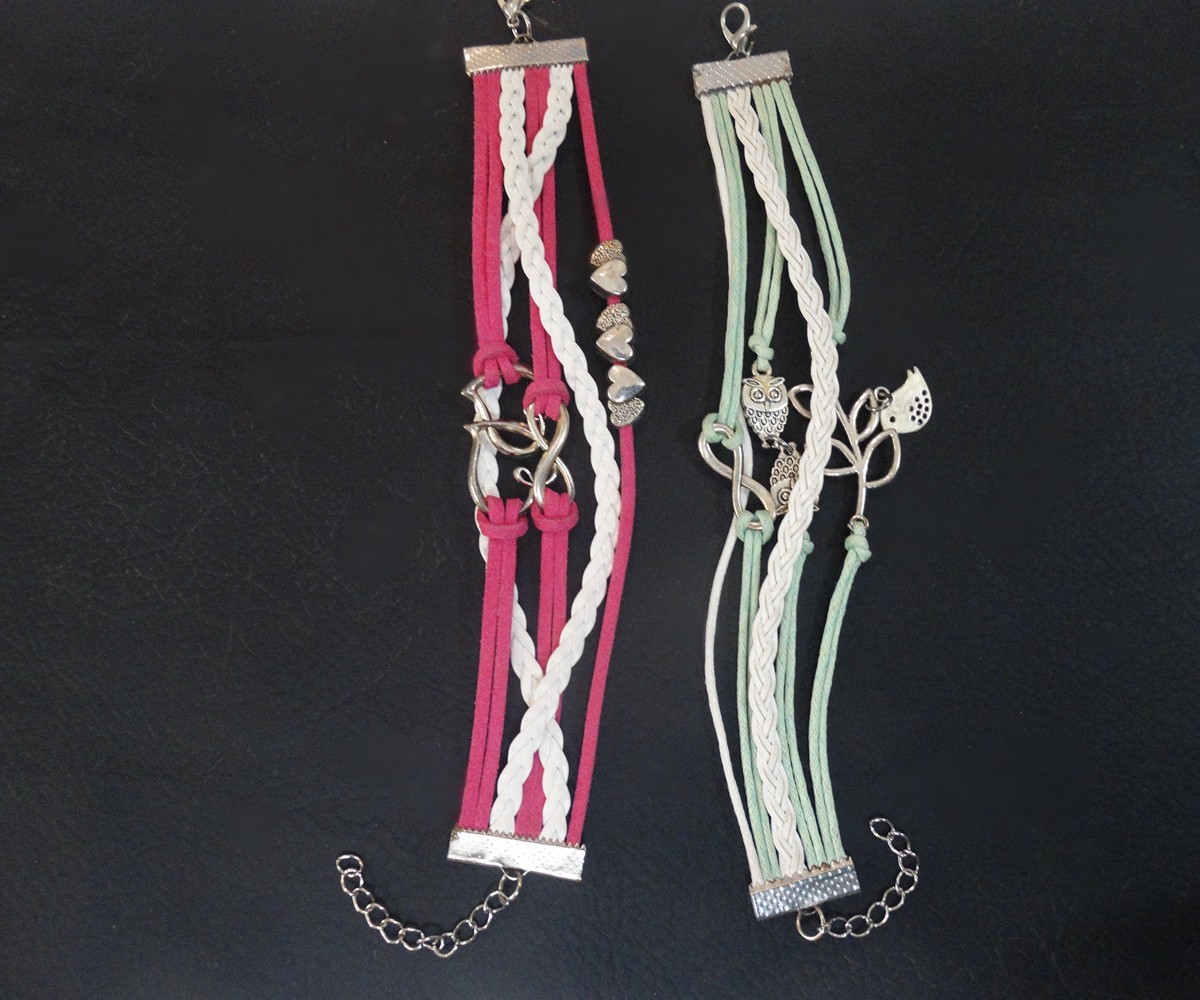 2-pack braided bracelets - Women | Mango USA