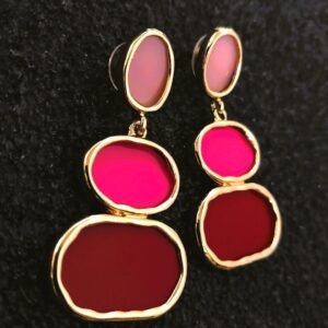 3 layered monochrome earrings