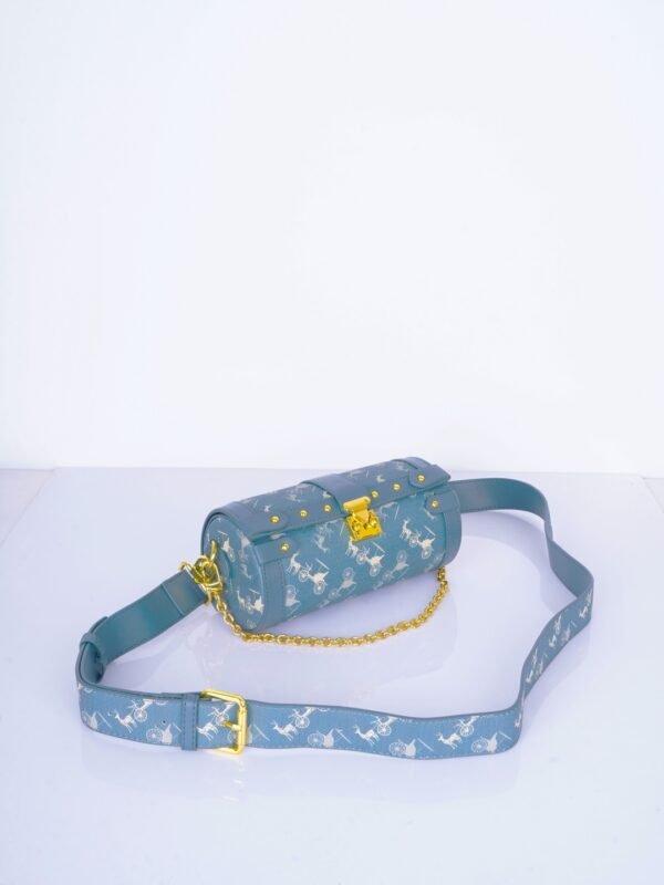 Abstract Printed Half Moon Shoulder Bag - Image 2
