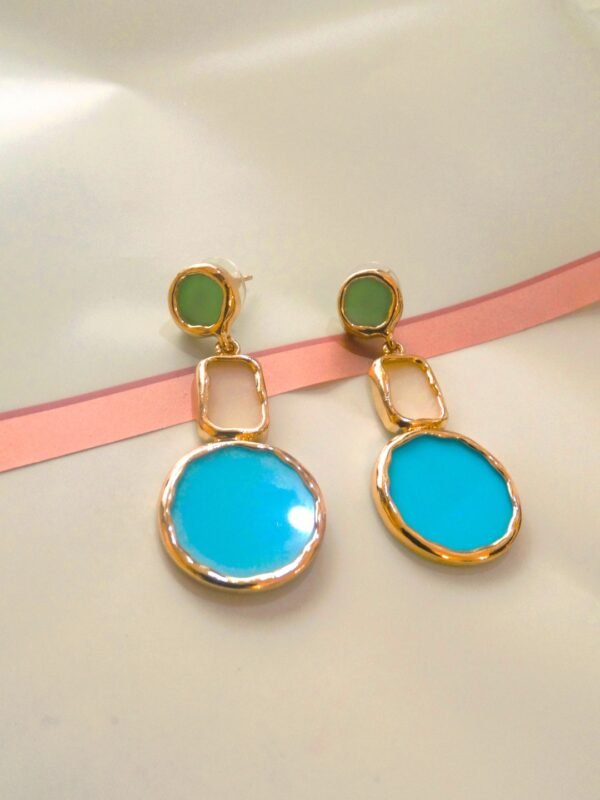3 layered monochrome earrings - Image 2