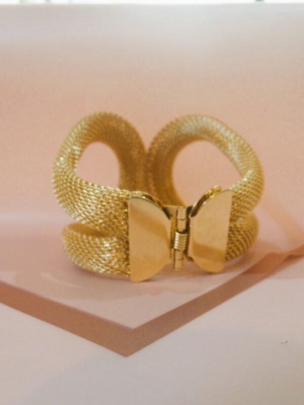 Gold Mesh statement Cuff