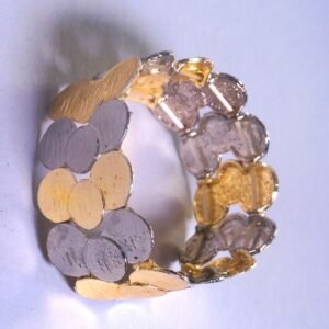 Tri color textured bracelet