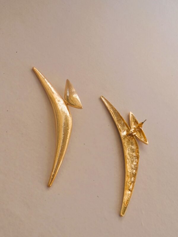 Big drop earrings abstart moon