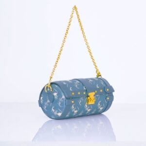 Abstract Printed Half Moon Shoulder Bag