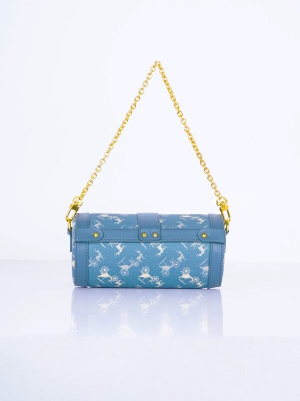 Abstract Printed Half Moon Shoulder Bag - Image 4