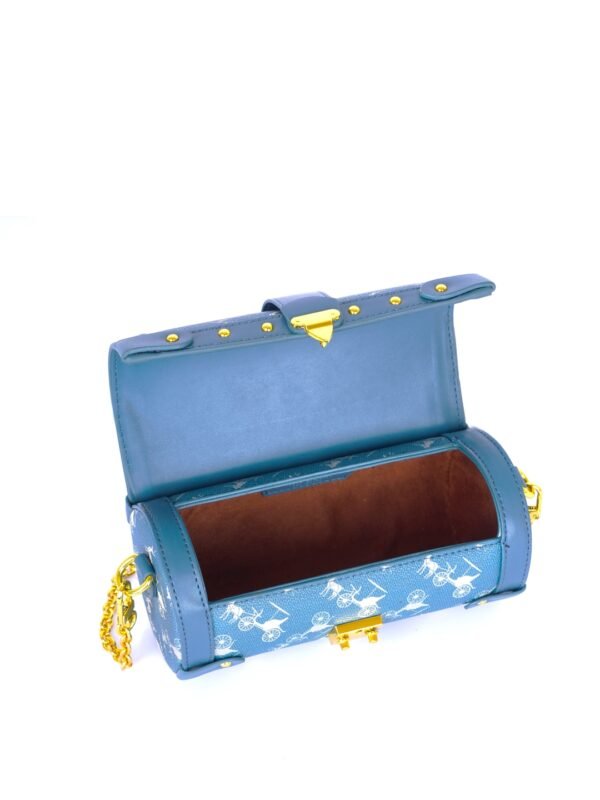 Abstract Printed Half Moon Shoulder Bag - Image 5