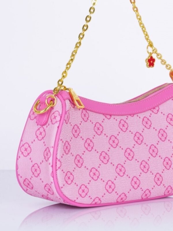 Geometric Printed Structured Handheld Bag - Image 4