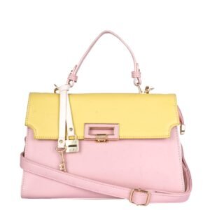 Colourblocked Structured Satchel Bag