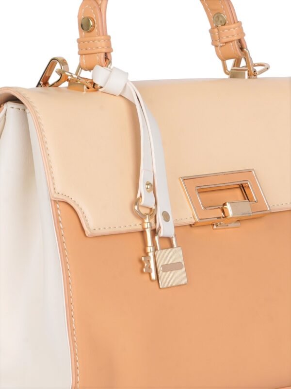Colourblocked Structured Satchel Bag - Image 2
