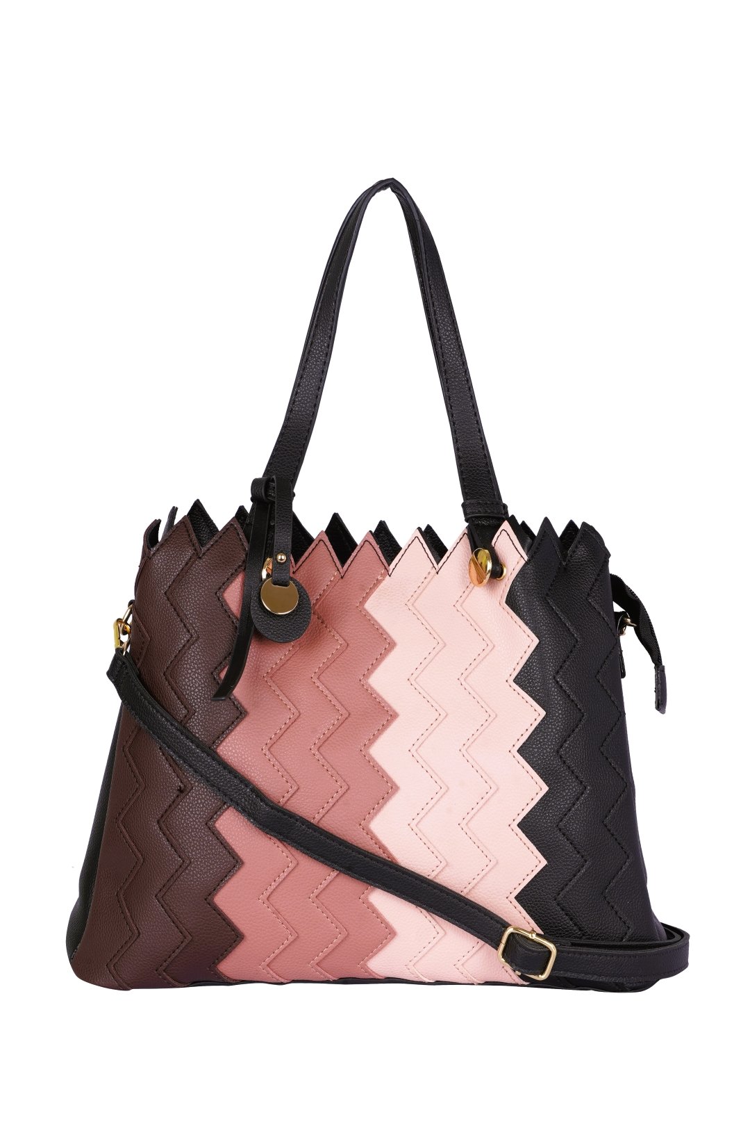 Zig-Zag Cutwork Tote Bag