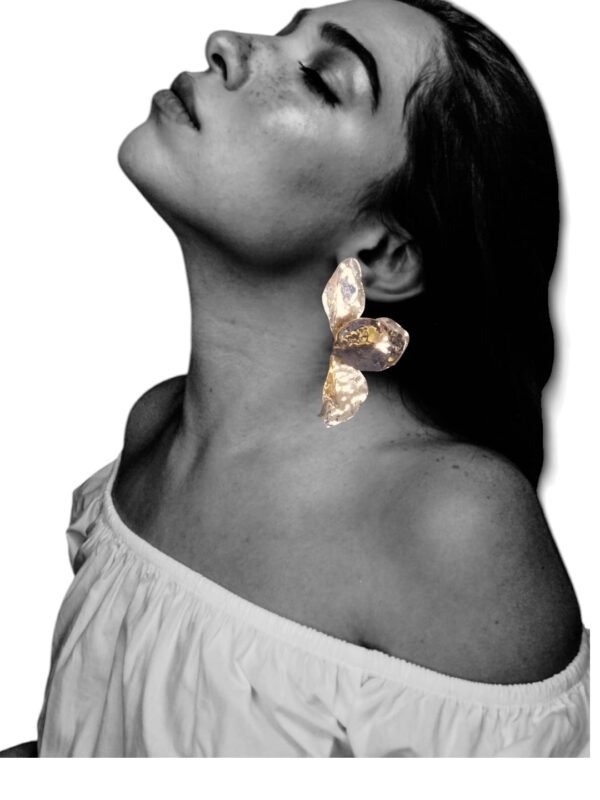 3 Petal leaf Dangle earrings - Image 2