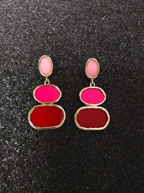 3 layered monochrome earrings - Image 3