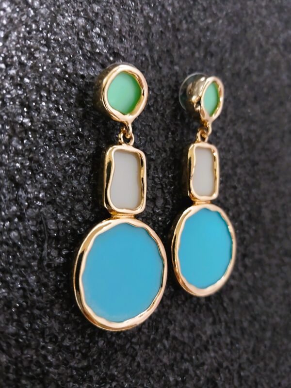 3 layered monochrome earrings - Image 3